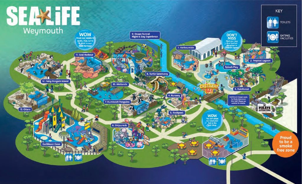 Sealife Weymouth Map